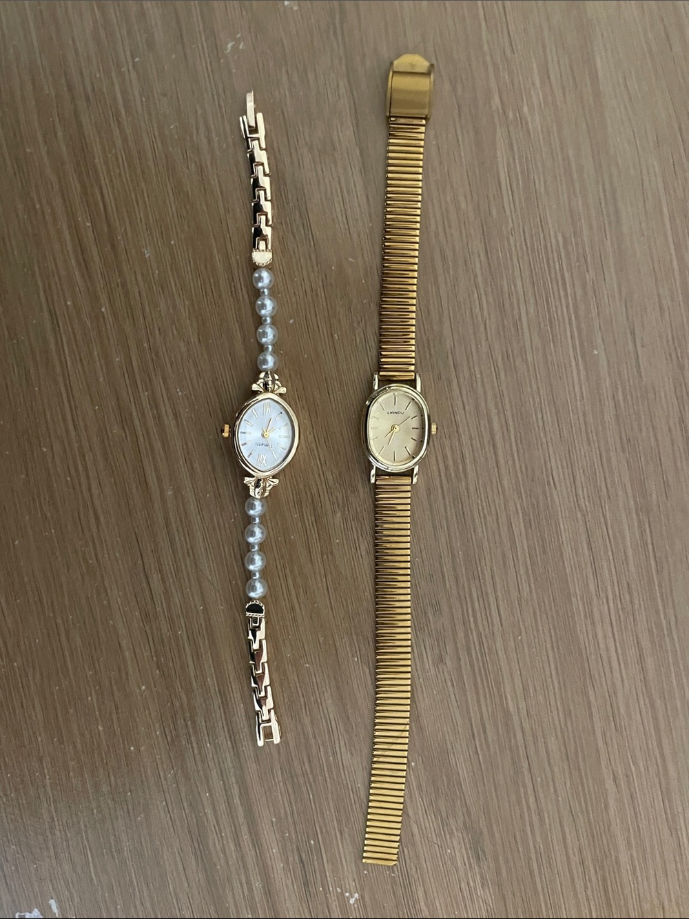 XOXO Gold Tone Women's Bracelet Watch with Pearl Accent